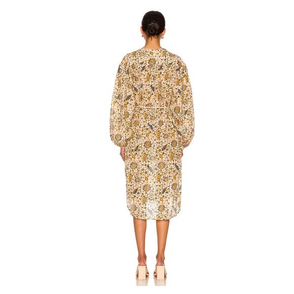 Ulla Johnson Agadir‎ Floral Batiste Belted Coverup Midi Dress Size Small - Picture 3 of 7